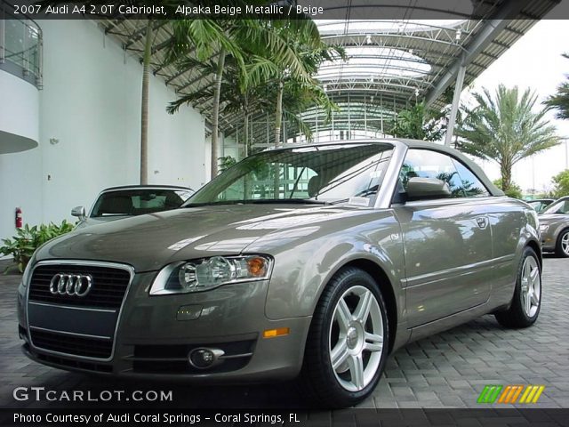 2007 Audi A4 2.0T Cabriolet in Alpaka Beige Metallic