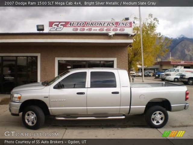 2007 Dodge Ram 1500 SLT Mega Cab 4x4 in Bright Silver Metallic