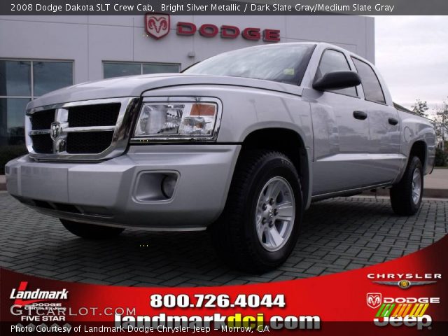 2008 Dodge Dakota SLT Crew Cab in Bright Silver Metallic