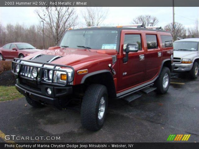 2003 Hummer H2 SUV in Red Metallic