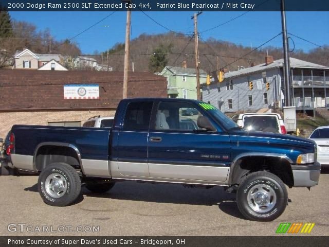 2000 Dodge Ram 2500 SLT Extended Cab 4x4 in Patriot Blue Pearlcoat