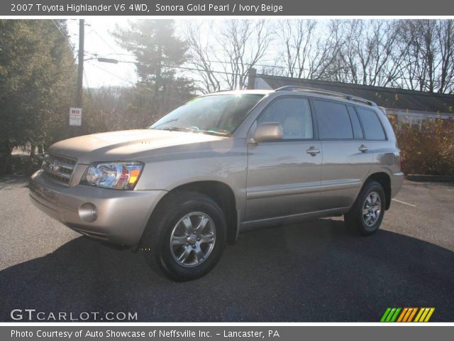 2007 Toyota Highlander V6 4WD in Sonora Gold Pearl