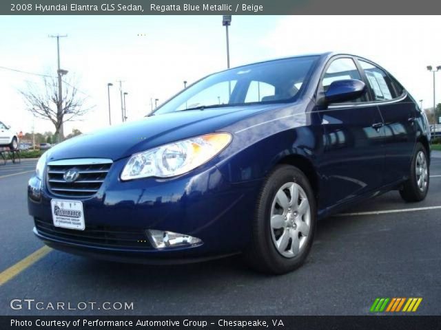 2008 Hyundai Elantra GLS Sedan in Regatta Blue Metallic
