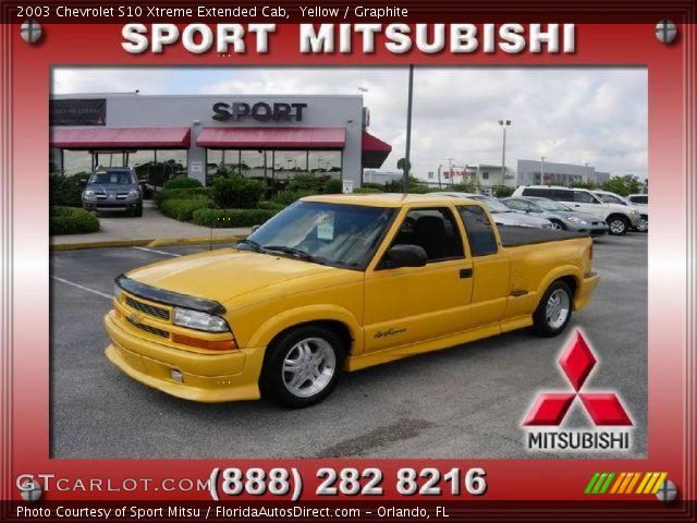 2003 Chevrolet S10 Xtreme Extended Cab in Yellow
