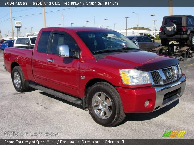 2004 Nissan Titan SE King Cab in Red Brawn