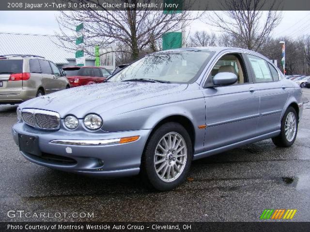 2008 Jaguar X-Type 3.0 Sedan in Glacier Blue Metallic