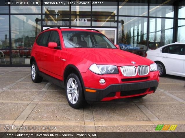 2007 BMW X3 3.0si in Crimson Red