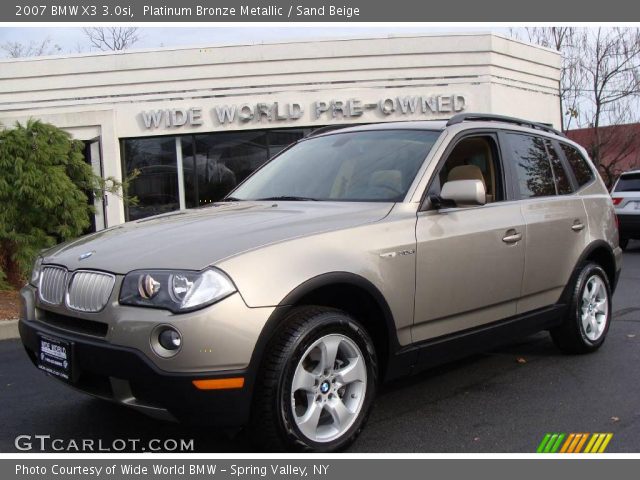 2007 BMW X3 3.0si in Platinum Bronze Metallic