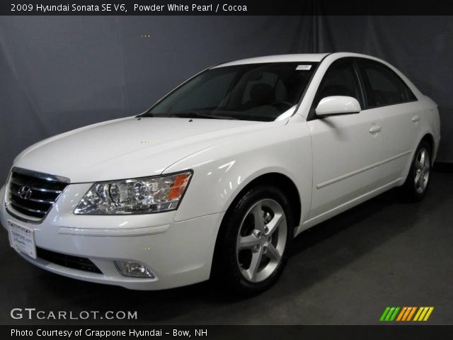 2009 Hyundai Sonata SE V6 in Powder White Pearl