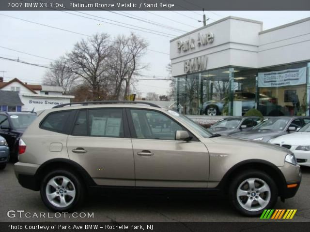2007 BMW X3 3.0si in Platinum Bronze Metallic