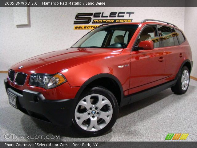 2005 BMW X3 3.0i in Flamenco Red Metallic