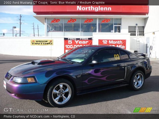 2002 Ford Mustang GT Coupe in Sonic Blue Metallic