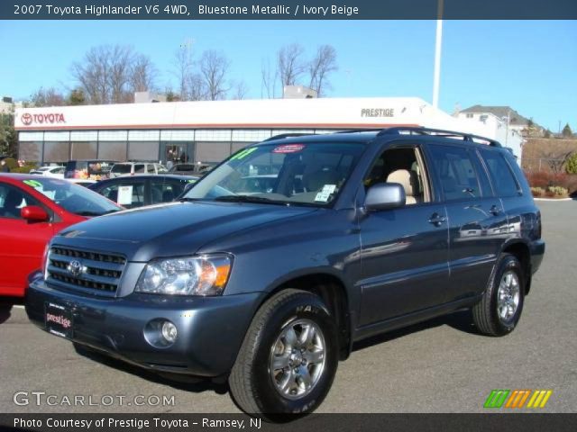 2007 Toyota Highlander V6 4WD in Bluestone Metallic