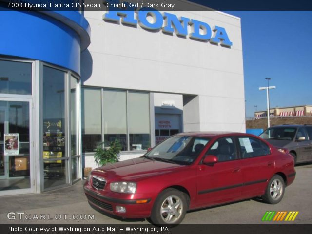 2003 Hyundai Elantra GLS Sedan in Chianti Red