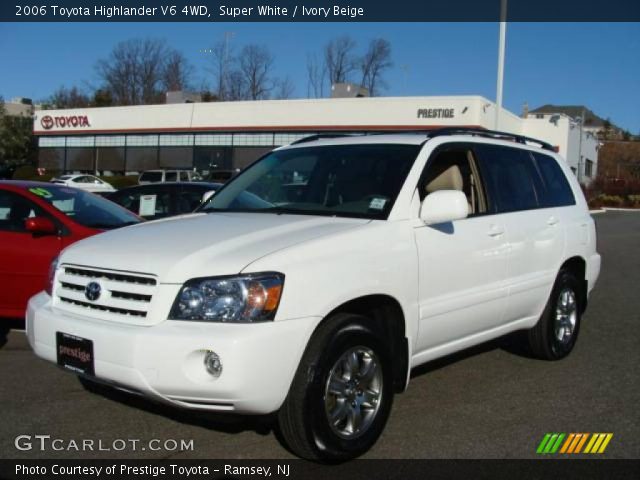 2006 Toyota Highlander V6 4WD in Super White