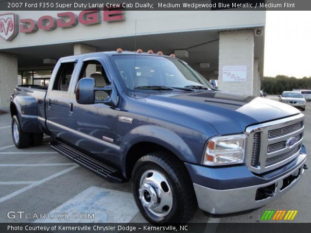 2007 Ford F350 Super Duty Lariat Crew Cab Dually in Medium Wedgewood Blue Metallic