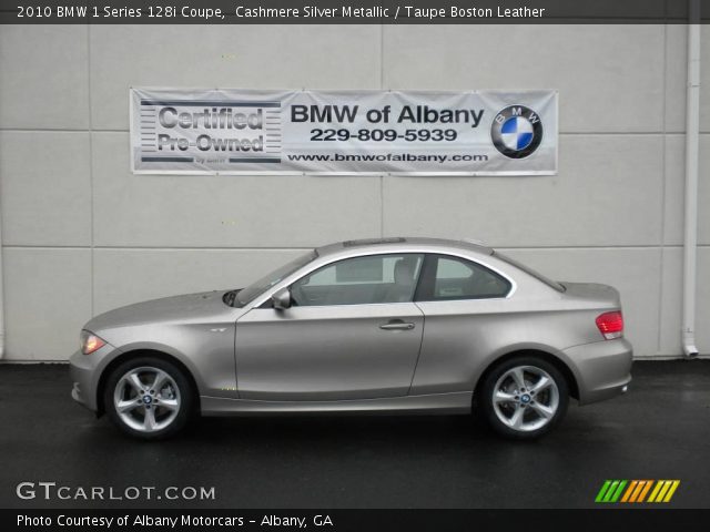 2010 BMW 1 Series 128i Coupe in Cashmere Silver Metallic