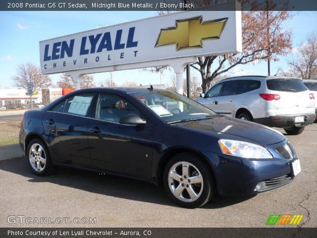 2008 Pontiac G6 GT Sedan in Midnight Blue Metallic