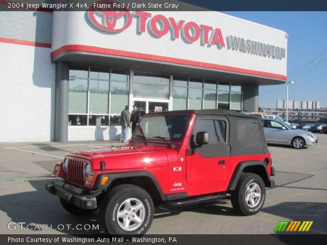 2004 Jeep Wrangler X 4x4 in Flame Red