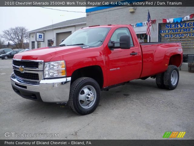 2010 Chevrolet Silverado 3500HD Work Truck Regular Cab 4x4 Dually in Victory Red