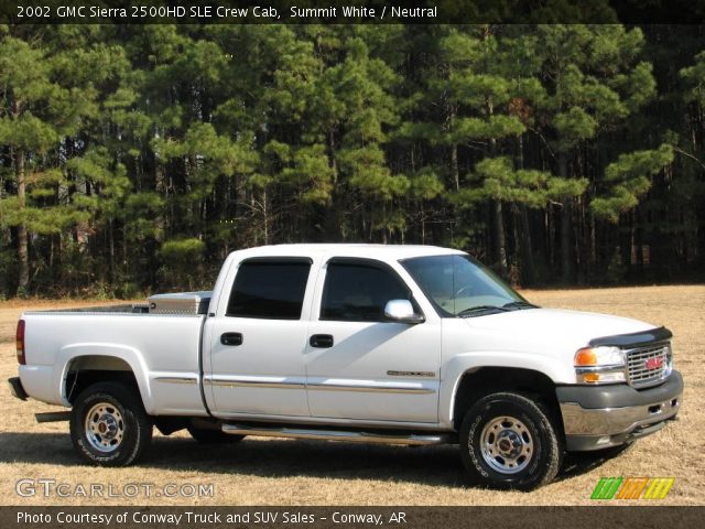2002 GMC Sierra 2500HD SLE Crew Cab in Summit White