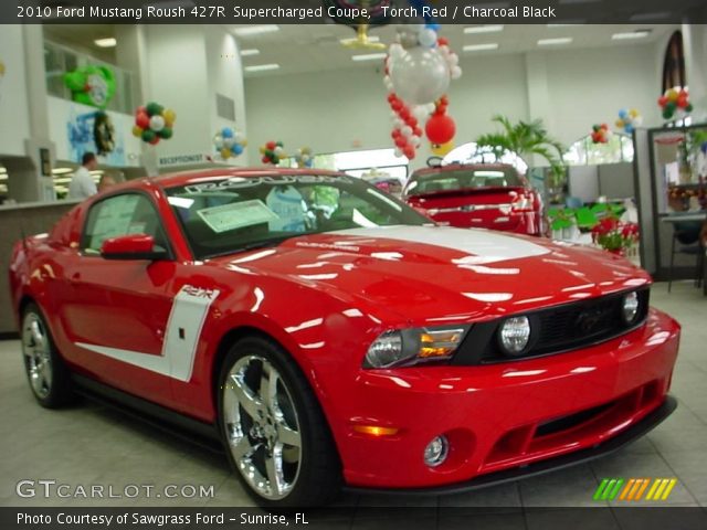 Torch Red 2010 Ford Mustang ROUSH 427R Supercharged Coupe with Charcoal 