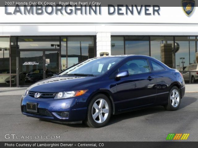2007 Honda Civic EX Coupe in Royal Blue Pearl