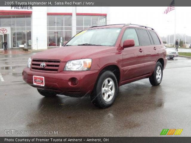 2005 Toyota Highlander I4 in Salsa Red Pearl
