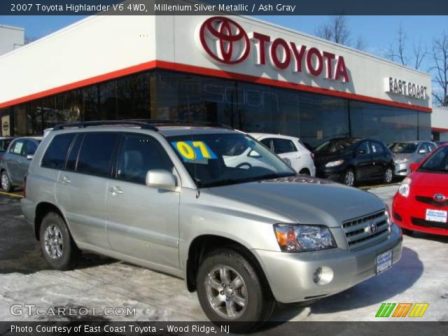 2007 Toyota Highlander V6 4WD in Millenium Silver Metallic