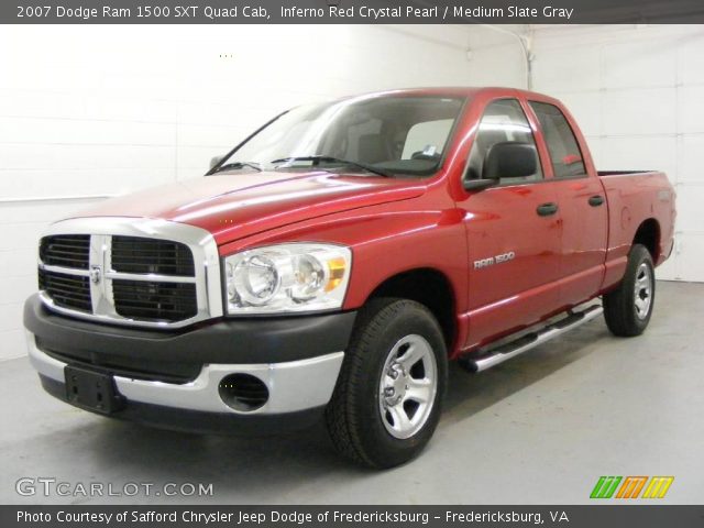 2007 Dodge Ram 1500 SXT Quad Cab in Inferno Red Crystal Pearl