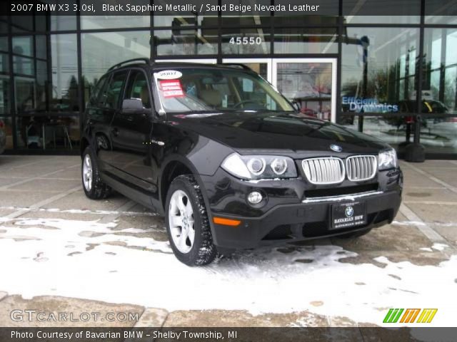 2007 BMW X3 3.0si in Black Sapphire Metallic