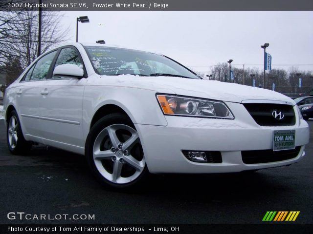 2007 Hyundai Sonata SE V6 in Powder White Pearl