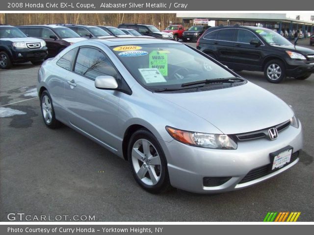 2008 Honda Civic EX-L Coupe in Alabaster Silver Metallic