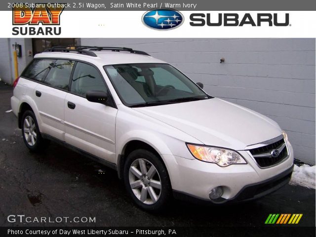 2008 Subaru Outback 2.5i Wagon in Satin White Pearl