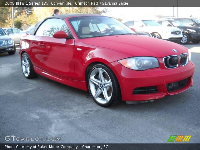 2008 BMW 1 Series 135i Convertible in Crimson Red