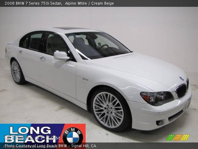 2008 BMW 7 Series 750i Sedan in Alpine White