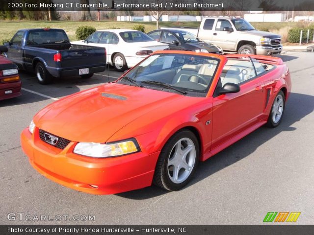 2000 Ford Mustang GT Convertible in Performance Red