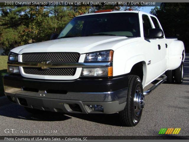 2003 Chevrolet Silverado 3500 LT Crew Cab 4x4 Dually in Summit White