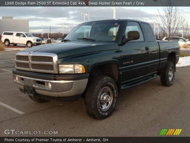 1998 Dodge Ram 2500 ST Extended Cab 4x4 in Deep Hunter Green Pearl