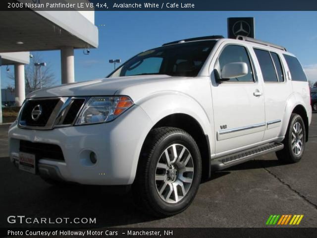 2008 Nissan Pathfinder LE V8 4x4 in Avalanche White