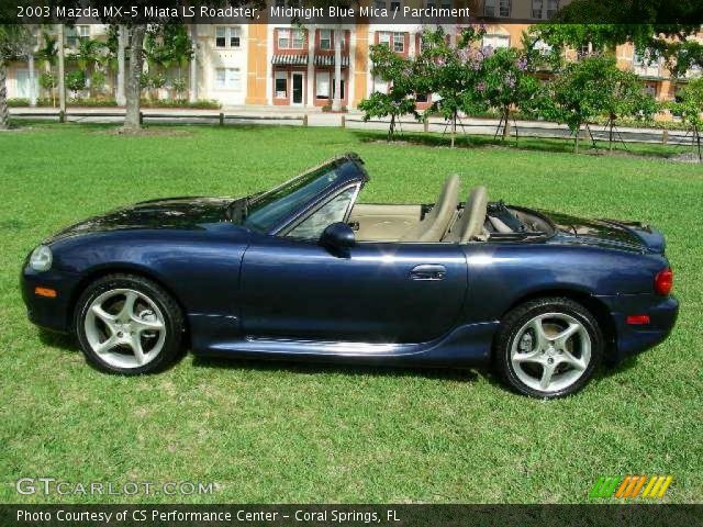 2003 Mazda MX-5 Miata LS Roadster in Midnight Blue Mica