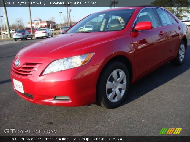 2008 Toyota Camry LE in Barcelona Red Metallic
