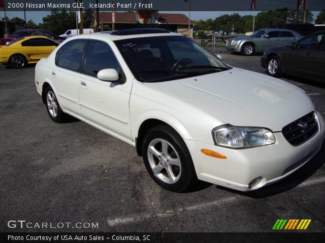 2000 Nissan Maxima GLE in Icelandic Pearl