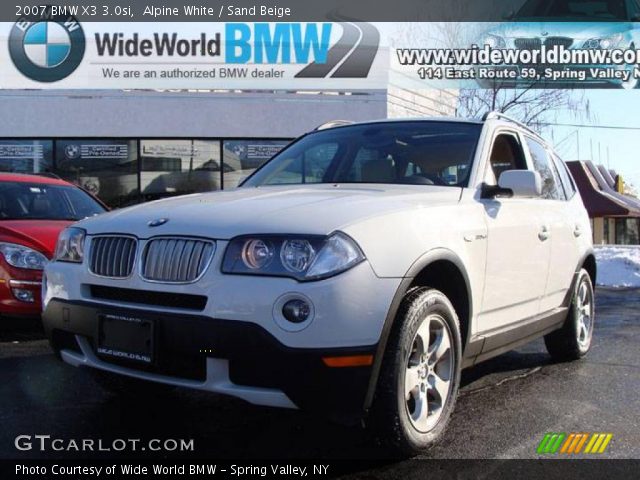 2007 BMW X3 3.0si in Alpine White