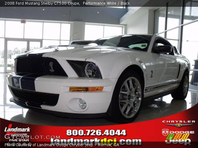 2008 Ford Mustang Shelby GT500 Coupe in Performance White