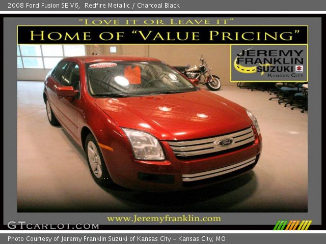 2008 Ford Fusion SE V6 in Redfire Metallic