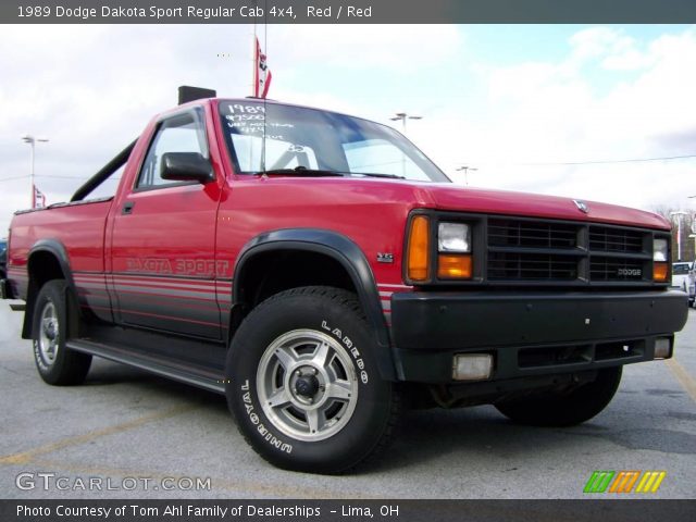 1989 Dodge Dakota Sport Regular Cab 4x4 in Red