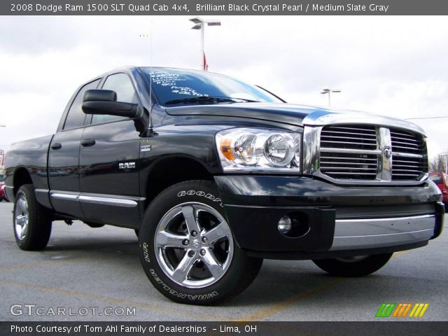 2008 Dodge Ram 1500 SLT Quad Cab 4x4 in Brilliant Black Crystal Pearl