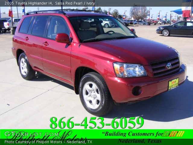 2005 Toyota Highlander I4 in Salsa Red Pearl