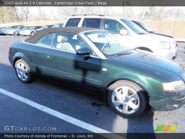 2003 Audi A4 3.0 Cabriolet in Cambridge Green Pearl